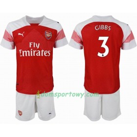 Koszulka Arsenal GIBBS 3 Dziecięcy Domowe Koszulki Piłkarskie 2018-2019 Krótki Rękaw